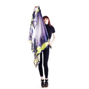 two sisters silk scarf model drape