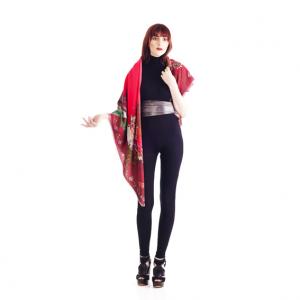 blood moon wool scarf shawl