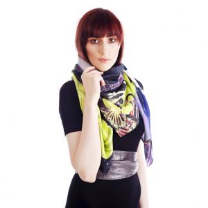 two sisters silk scarf model style