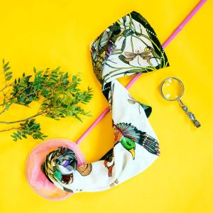 Ducking and Diving silk scarf editorial