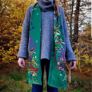 Nature trail skinny silk scarf lifestyle