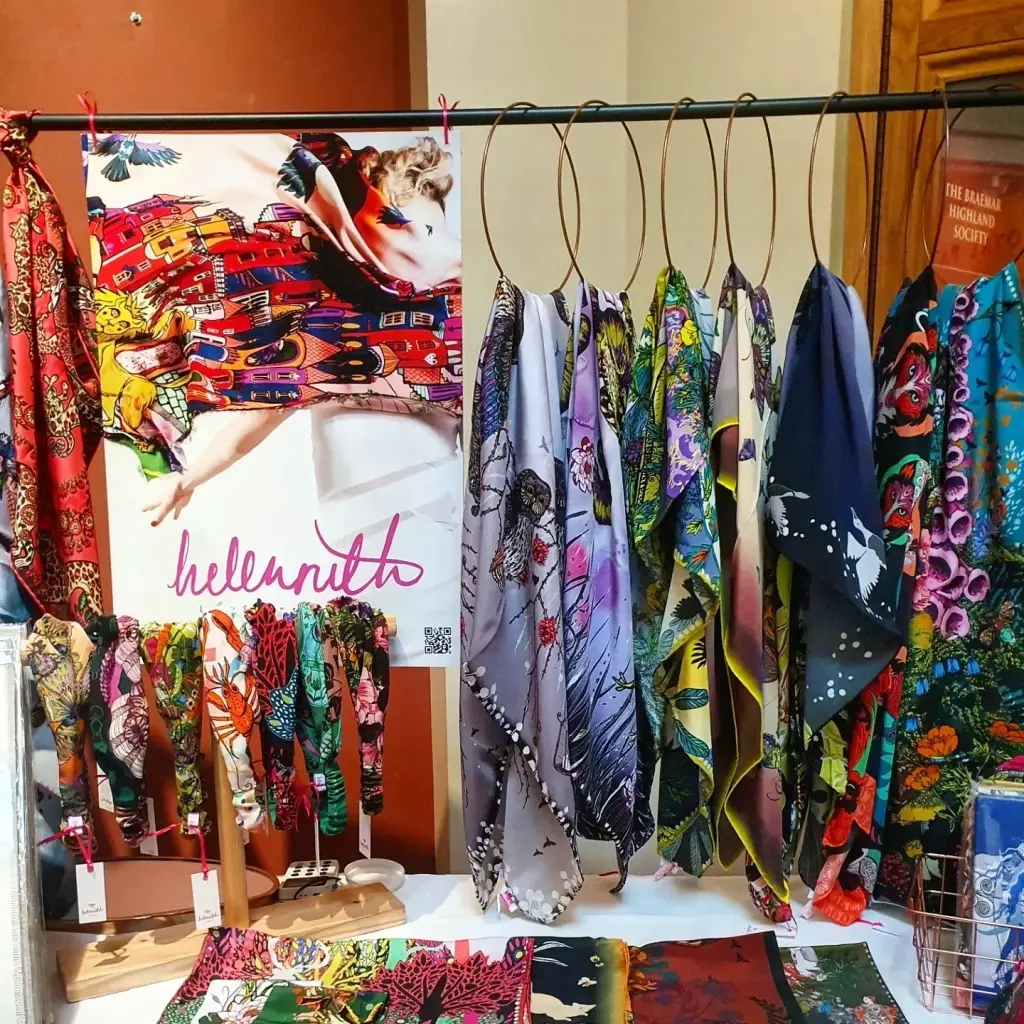 Selling our wears at the Braemar Highland Games