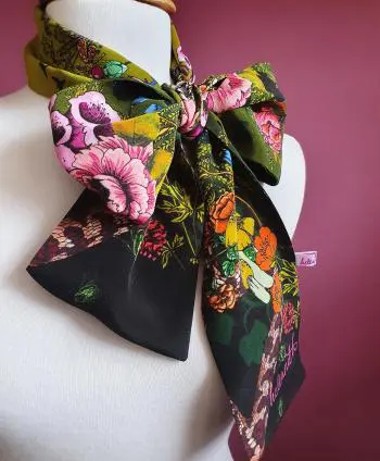 Silk Twilly Ribbon Scarf 'Nature Trail' - Helen Ruth Scarves